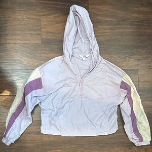 JoyLab Light Lavender Hooded Jacket with Purple Trim